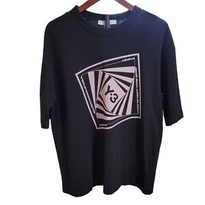 Y-3 Adidas x Yohji Yamamoto Black Optimistic Illusions Graphic T-Shirt FW21 M